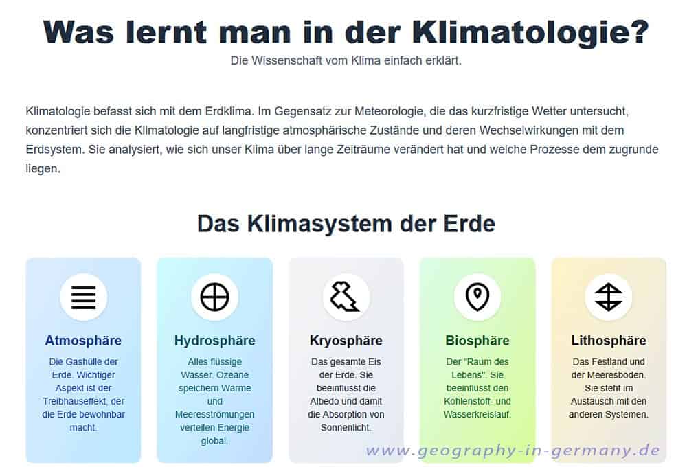 Was lernt man in der Klimatologie?