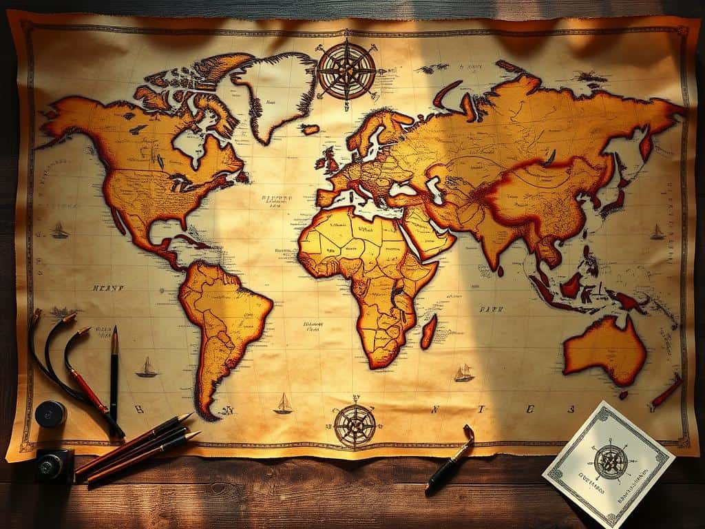 Historische Weltkarte