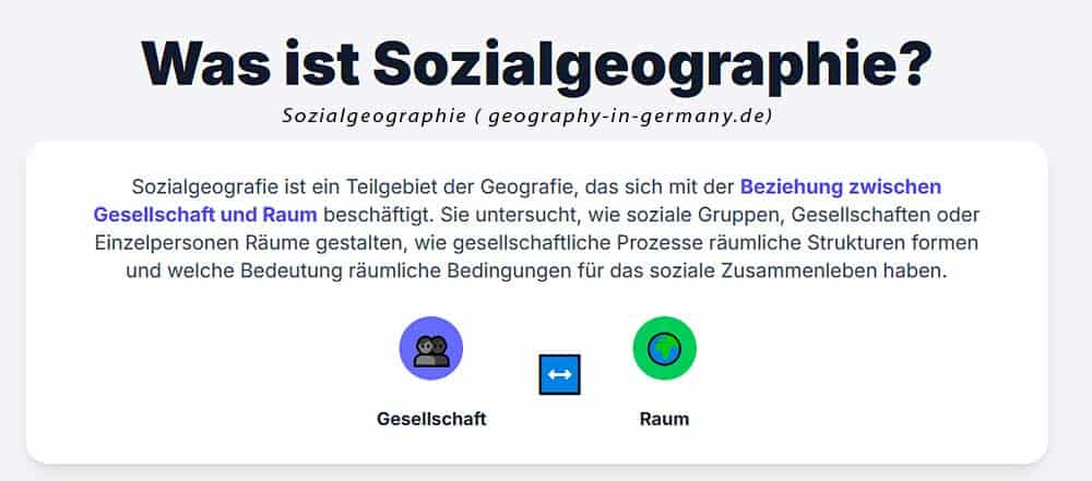 Was ist Sozialgeografie?
